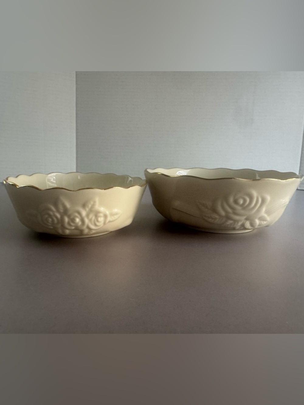Lenox Rosebud Collection, Ivory Set of 2 Bowls